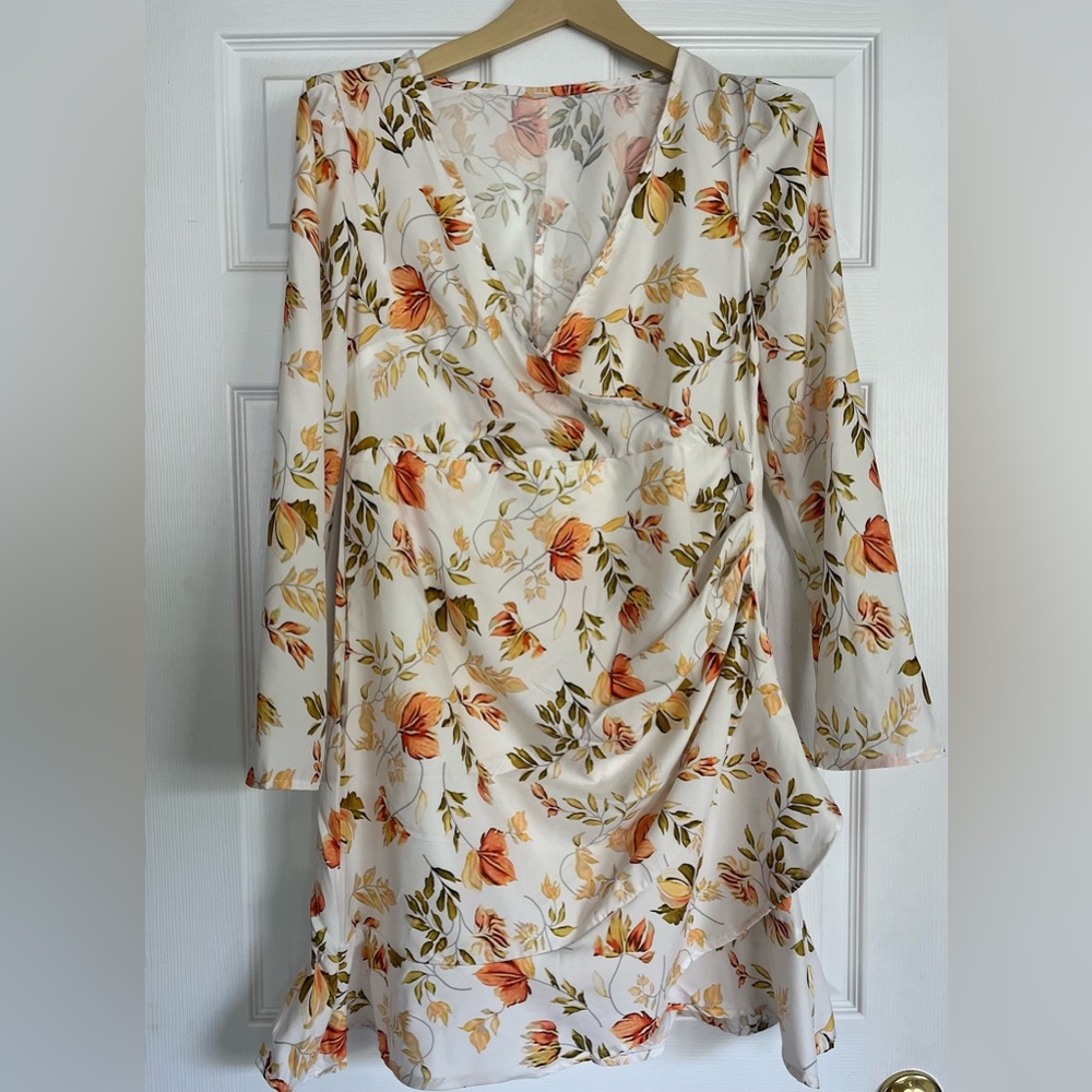 Floral Print Fall Dress, size M